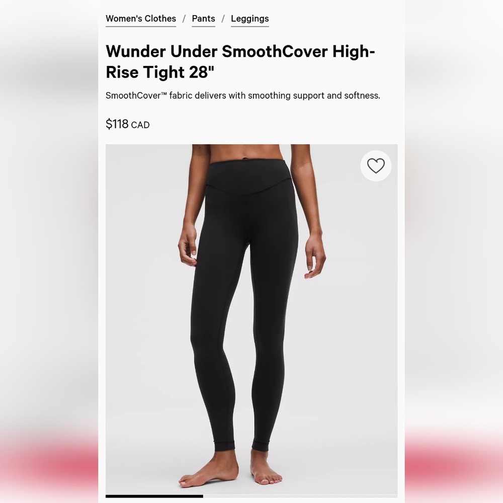 Lululemon Wunder Under US8 Black